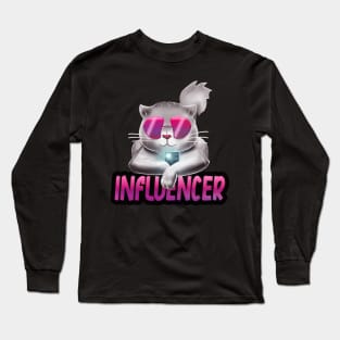Influencer cat Long Sleeve T-Shirt